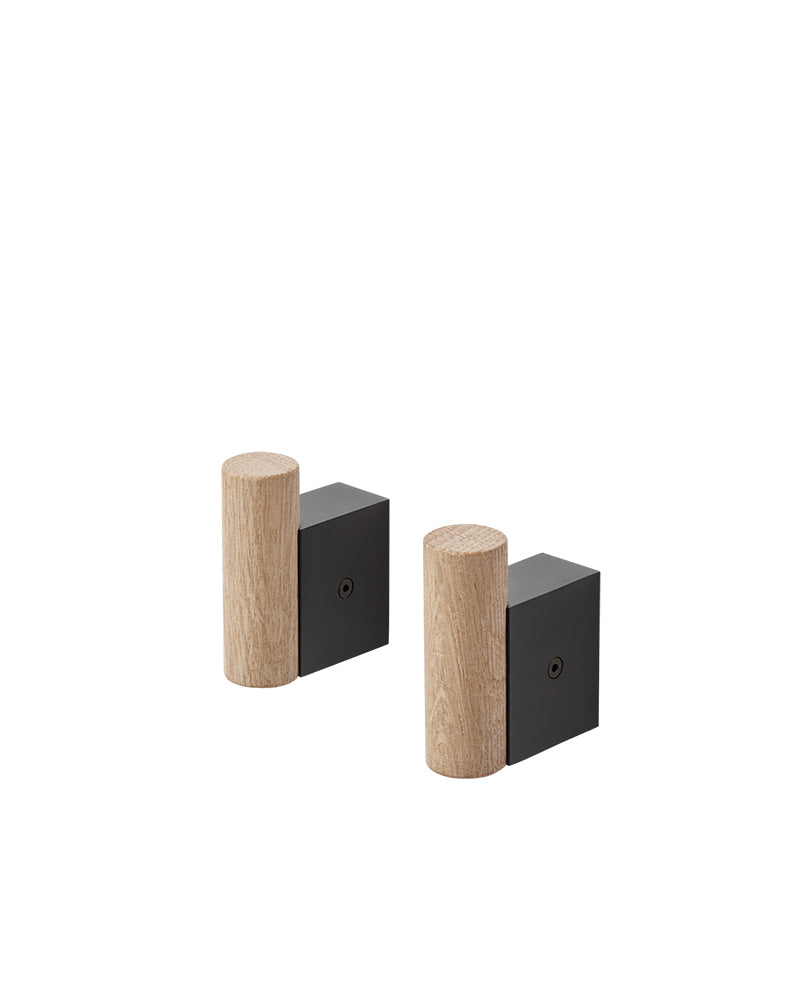 Attach - Patère noire pour vêtements - 2 pcs.